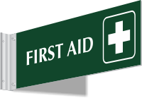 First Aid with Cross Symbol 2 Sided Spot a Signs
