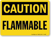OSHA Caution Flammable Sign