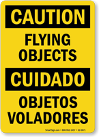 Flying Objects / Objetos Voladores Bilingual Sign