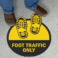 Foot Traffic Only with Shoeprints