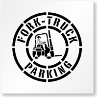 Fork Truck Parking Stencil
