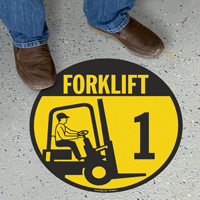 Forklift -1 (with Graphic) - Floor Sign