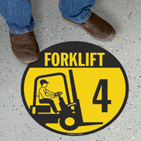 Forklift -4 (with Graphic) - Floor Sign