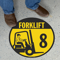 Forklift -8 (with Graphic) - Floor Sign