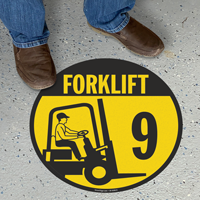 Forklift -9 (with Graphic) - Floor Sign