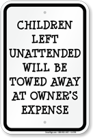 Funny Children Safety Sign