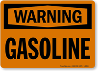 Warning Gasoline Sign