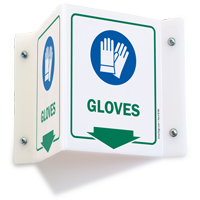 Gloves PPE Projecting Sign