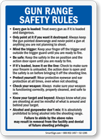 Gun Range Safety Rules Sign