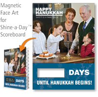Happy Hanukkah, Safety Family Value Scoreboard Magnetic Face