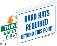 Hard Hat Required Safety First Sign