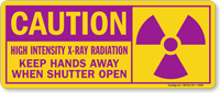 Keep Hands Away When Shutter Open Radiation Sign