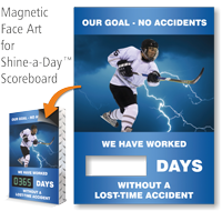 Our Goal No Accidents, Hockey Theme Scoreboard Face