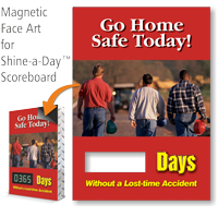 Go Home Safe Today Scoreboard Changeable Magnetic Face