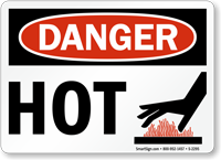 Danger Sign: Hot (with graphic)