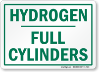 Hydrogen Full Cylinders Sign