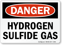 Danger Hydrogen Sulfide Gas Sign