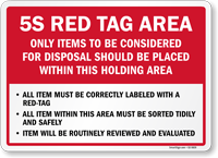 Items Must Be Correctly Labeled With Red Tag Sign