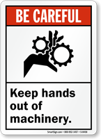 Keep Hand Out Machinery Sign