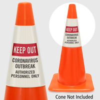 Keep Out Authorized Personnel Only Cone Message Collar