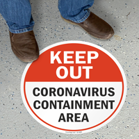 Keep Out Containment Area SlipSafe Floor Sign
