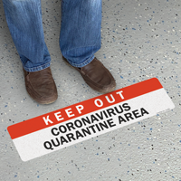 Keep Out Quarantine Area SlipSafe Floor Sign