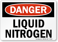 Danger Liquid Nitrogen Sign