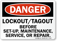 Danger Sign: Lockout/Tagout Before Set Up
