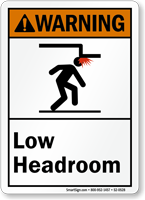 Low Headroom ANSI Warning Sign