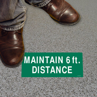 Maintain 6ft Distance Social Distancing Floor Sign