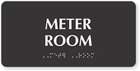 Meter Room TactileTouch Braille Sign