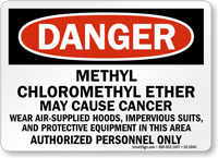 Methyl Chloromethyl Ether May Cause Cancer Danger Sign