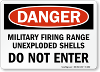 Military Firing Range Do Not Enter Sign