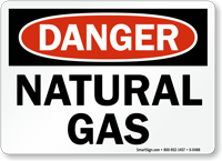 Danger Natural Gas Sign