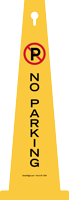 No Parking 4 sided Safety Cone Sign