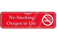 No Smoking Oxygen In Use ShowCase Wall Sign