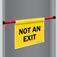 Not An Exit Door Barricade Sign