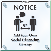 Custom ClearBoss Social Distancing Sign