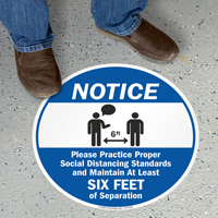 Notice Maintain Social Distancing Sign