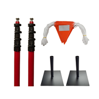 Overhead Safety Goalpost Warning Barrier Flagging System