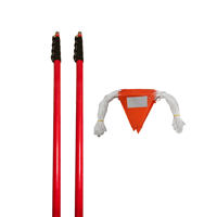 Overhead Safety Goalpost Barrier Pole and Flagging System