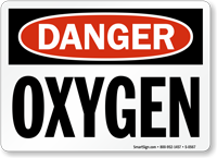 Danger Oxygen Sign