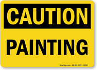 Painting OSHA Caution Sign