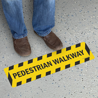Pedestrian Walkway Floor Safety Sign