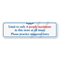 Please Practice Staggered Entry ShowCase Wall Sign