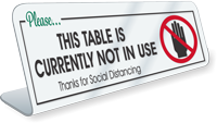 Please This Table Is Currently Not In Use Desk Sign