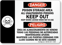 Danger Poison Storage Keep Out Sign