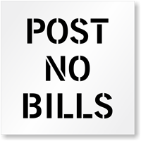 Post No Bills Floor Stencil