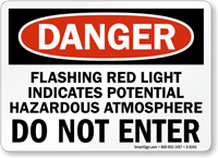 Hazardous Atmosphere Do Not Enter Sign