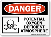 Potential Oxygen Deficient Atmosphere Osha Danger Sign